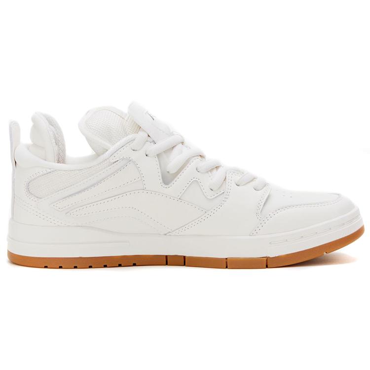 Li Ning Wave PRO Coverage Slip Resistant Cushioning Low Top Skateboard Shoes Men's White AETR005-1