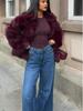 2024 European & American Women's Faux Fox Fur Long Sleeve Coat - Elegant, Fashionable Autumn/Winter Outerwear