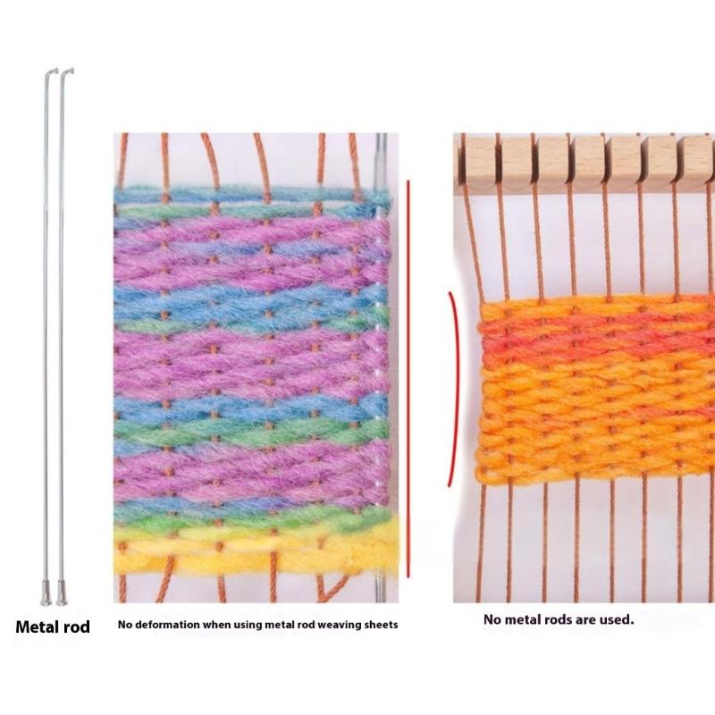 Wood Weaving Loomed Kits Handcraft Wooden Loomed Set Knitting Accessories Craft Supplies for Adults