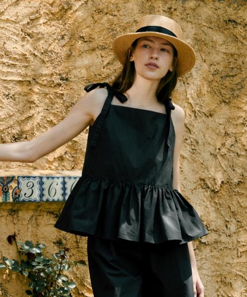 Depound Ribbon Blouse [Black] Black/Free