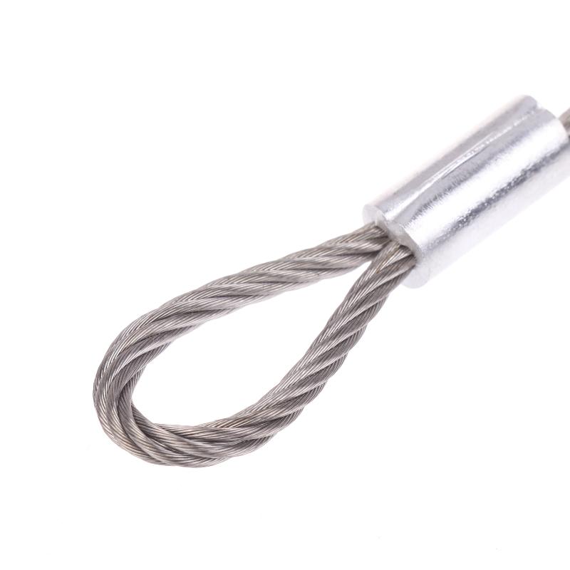3 Pcs Safe 20Cm Safety Security Cable Wire Stainless Steel Sliver Stage Lights Rope Double Loop Daily