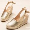 Wedges Sandals for Women Fashion Closed Toe Bandage Espadrille Platform Stylish Slingback Summer Shoes