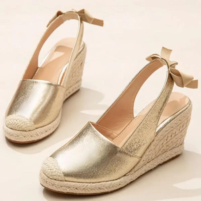 Wedges Sandals for Women Fashion Closed Toe Bandage Espadrille Platform Stylish Slingback Summer Shoes