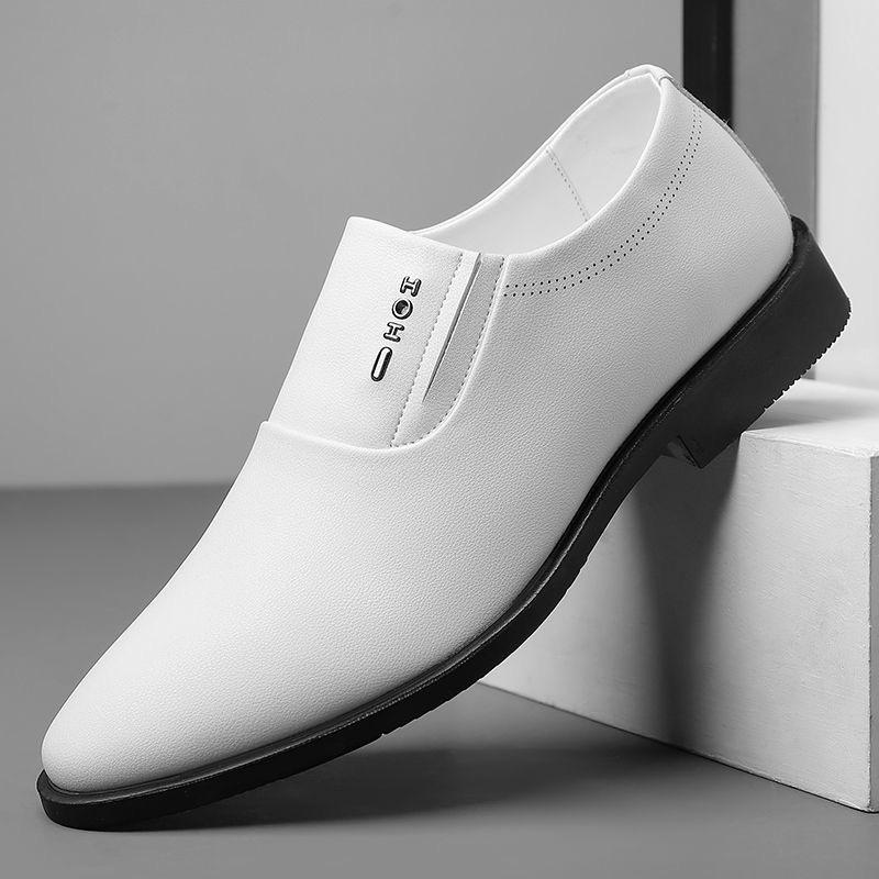 

2024 кожаные туфли мужские из натуральной кожи белые деловые туфли с внутренней стороны увеличивают рост на одну педаль с острым носком повседневные дышащие чехлы для ног свадебные туфли 38