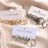 Fashion Black Earring Set For Women Girls Simple Multi-layer Metal  Hoop Earrings 2024 New Fashion Elegant Wedding Party Jewelry