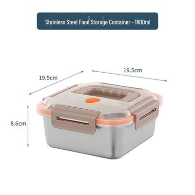 ZISIZ Edelstahl Lebensmittelaufbewahrungsbehälter Set (3 x 1800 ml)