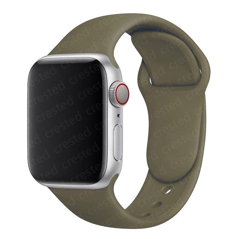Silicone Strap For Watch Band 44mm 40mm 38mm 42mm Rubber Belt Wristband Bracelet iWatch1 2 3 4 5 Se 6 Band