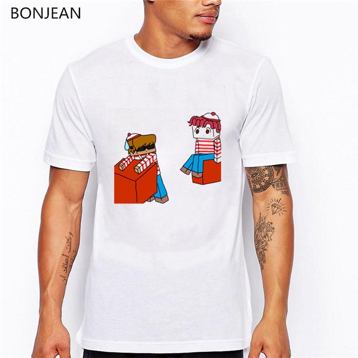 

Wheres Wally Stop Stalking Me Funny Comedy t shirt men halloween cartoon printed tshirt homme harajuku shirt white tshirt S