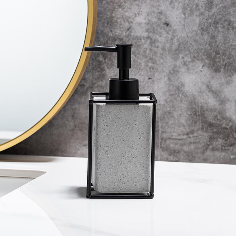 hotel 330ml sanitizer bottles Bathroom lotion Bottle Bath Pump Bottle Imitation rock ceramic Portable Travel Soap Dispenser