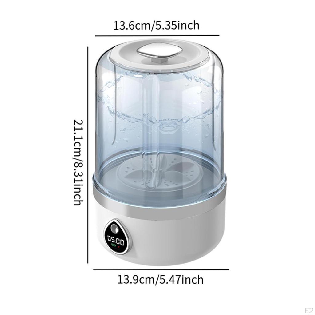 Mini Washing Machine 2 Wash Modes Compact Cleaning Laundry Washer LED Display, for Underwear Small