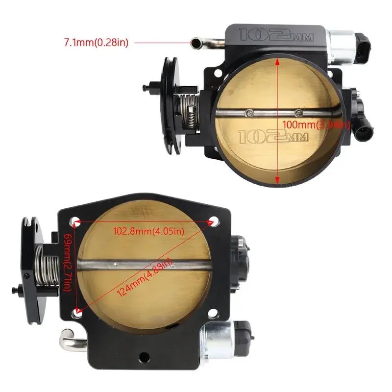 102mm High-Flow Billet Throttle Body Kit Intake Manifold Throttle Body for GM Gen III LS1 LS7 LS3 LS6 LSX with Intake Manifold &