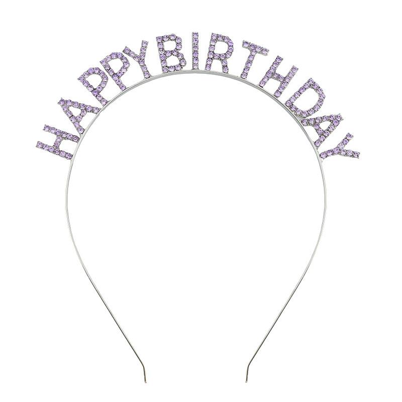 Birthday Party Headwear Headband Female Letters Happy Birthday Happy Birthday Headband Women's Headband