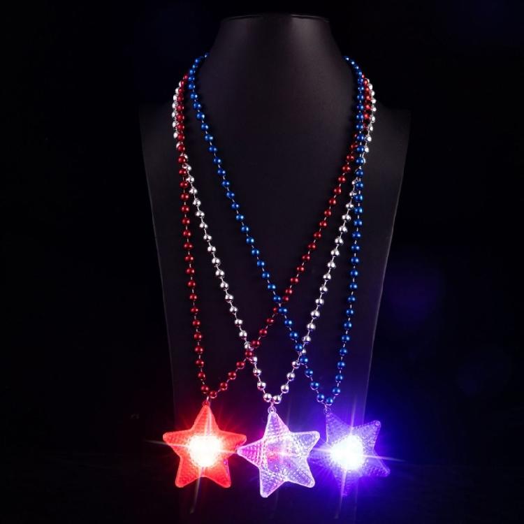 Light Up Star Necklace for Festival Decoration Classroom Exchange Gifts Prizes