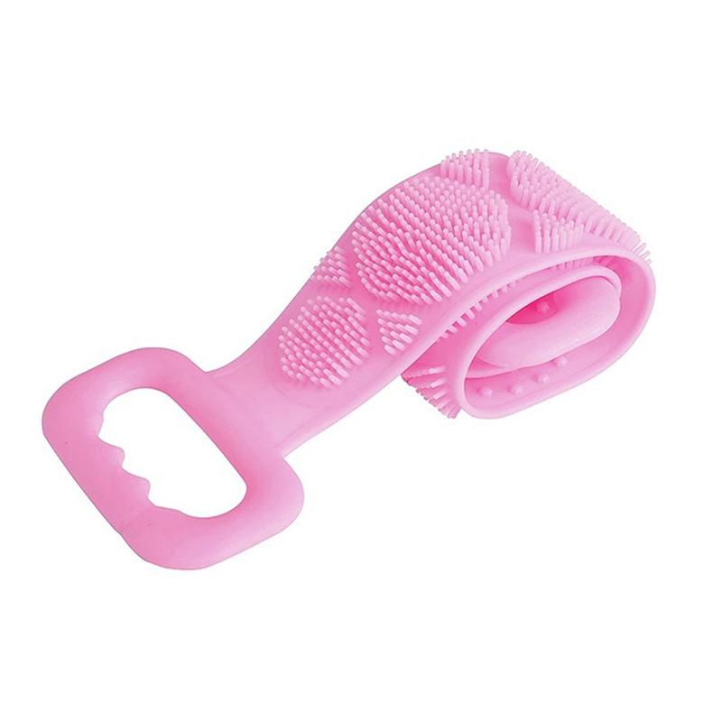 Badezimmer Dusch Rückenbürste Körper Silikon Peeling Schwamm Badeschwamm Reinigungsgerät Fleckenentfernung Badegürtel