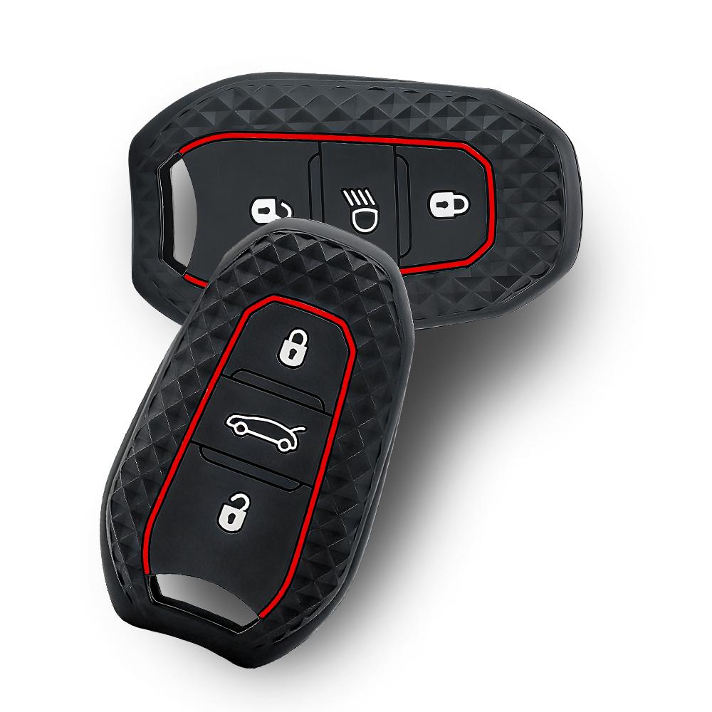 Silicone Car Key Case Cover Shell Fob Holder For Peugeot 308 408 508 2008 3008 4008 5008 For Citroen C4 C5 C6 C3-Xr Accessories