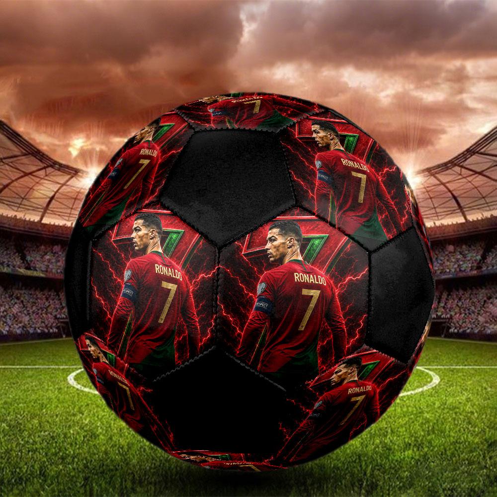 1pc Cristiano Ronaldo Soccer Ball Size 5 Indoor Soccer Ball Fashion Colorful Backyard Game - Great For Sports Fans Gift HE20