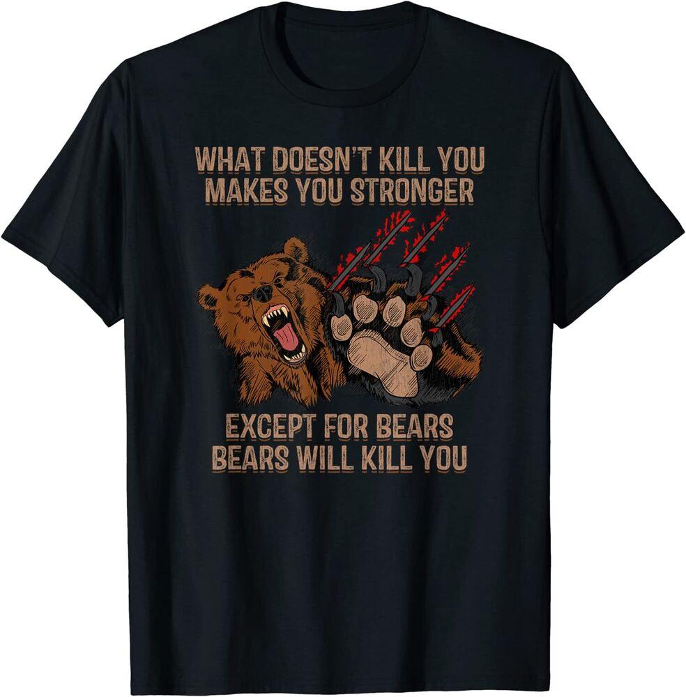 

Футболка унисекс с забавной охотой на медведя Bears Will Kill You