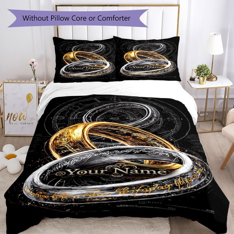 Lord Rings Customized Name Duvet Cover Set Suitable for Decorate room Breathable Duvet Cover Bedroom Decor