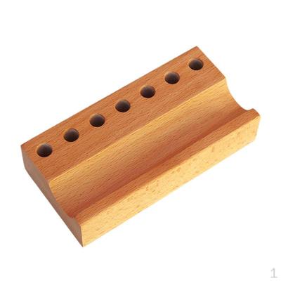 Porte-stylo en bois élégant pour bureau - Organisez vos outils d'écriture