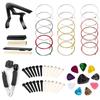 Guitar Accessory Metal String Set for Acoustic Ballad Replacement Steel and Guitar String Winder Kit, Guitars, Strings, Picks, 3-in-1