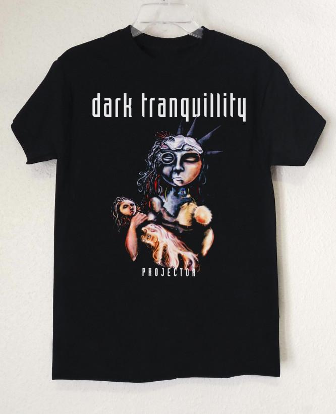 Винтаж Футболка унисекс с принтом группы Dark Tranquillity, хлопковая, черная, все размеры PP1073 S