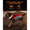 Dog Coat for Medium Dogs, Adjustable Dog Jackets for Cold Weather, Reflective Winter Coat with Built-in Harness, Snowsuit Fits Dogs 14-25 lbs and Up,