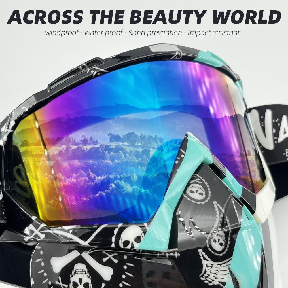 Brille Maske Radfahren Skimaske Blendschutz Anti-UV Outdoor-Brille Winddicht Multifunktion