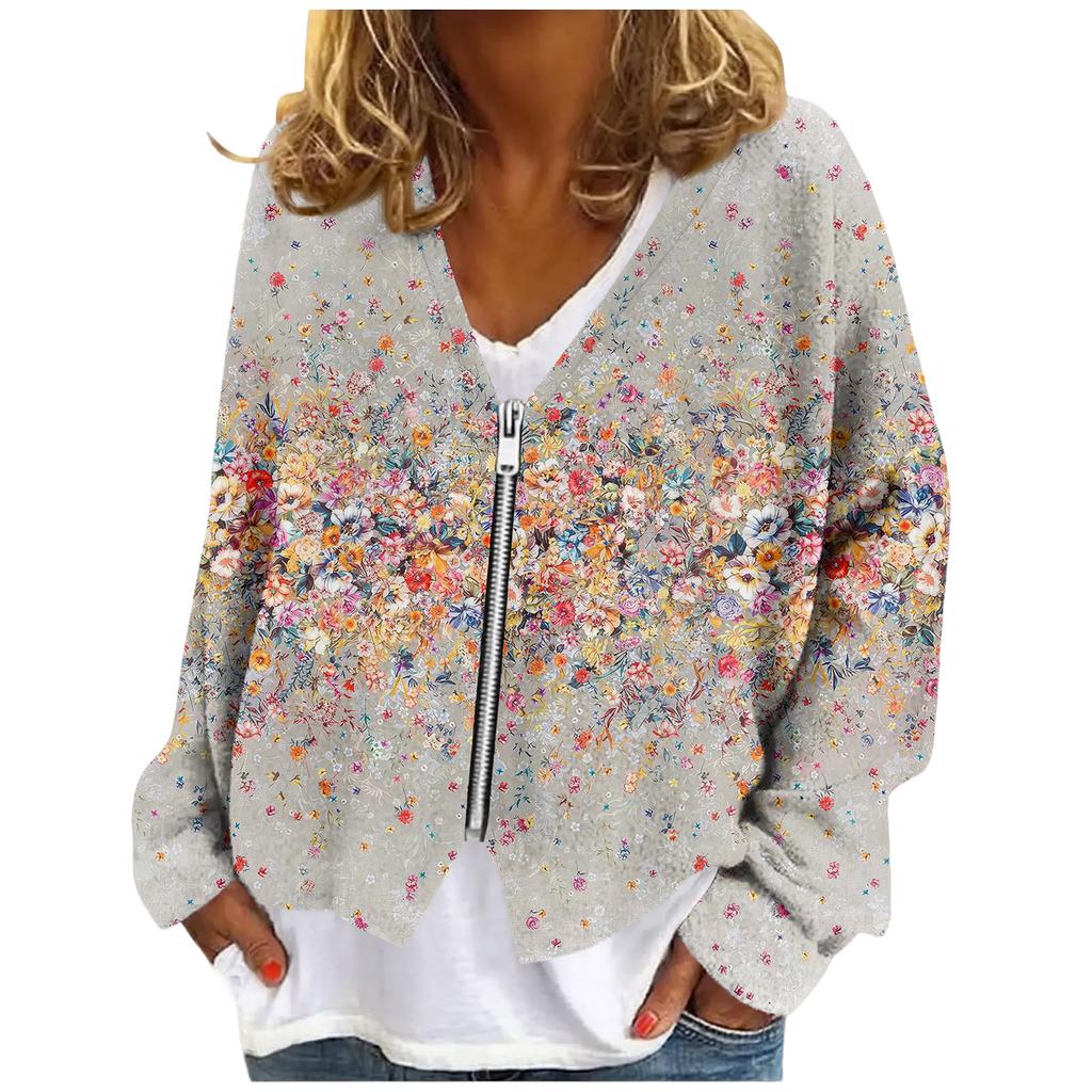 Womens Zip Up Sweaters Sweatshirts Long Sleeve Oversized Jackets Soft Casual Loose Tunic Tops