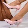 Sexy Hvite Damesko Høye Hæler Elegante Kontorpumps Sko Damer Spiss Tå Luksuriøse Enkeltsko