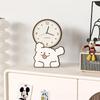 Line Puppy Cartoon Creative Desktop Clock Ornament Mute Clock Porch Cabinet Clock Table Pendulum Table Table Clock Table