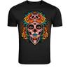 Day of the Dead Sugar Skull T-Shirt - Floral Dia De Los Muertos