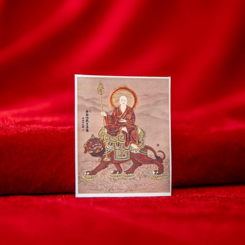 Taoist Buddhist Immortal Gold-Painted Thangka Canvas: Ksitigarbha, Lao Jun, Guanyin