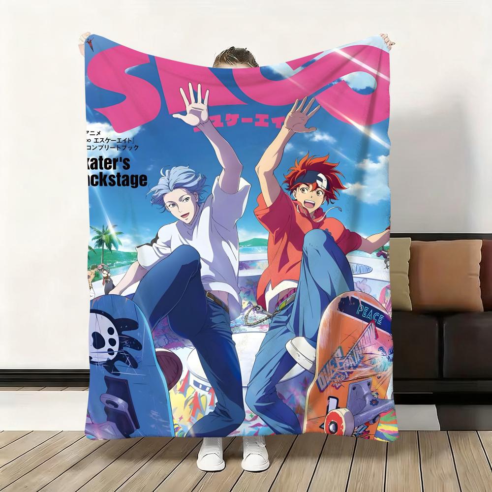 

Anime Boy S-Sk8 The Infinity Throw Flannel Fluffy Soft Blanket Warm Skin-Friendly Throw for Sofa Bed Office Nap Winter 30x40in