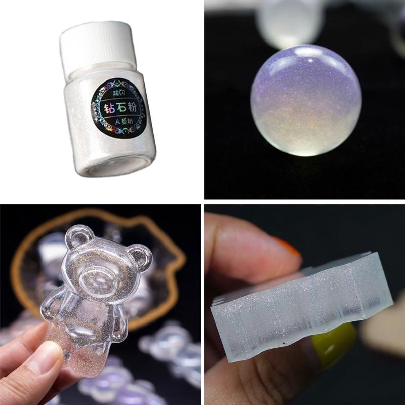 Diamond Powder Handmade Diy Pearlescent Powder Glitter Clear Crystal Epoxy AB Glue Color Matching Material Package