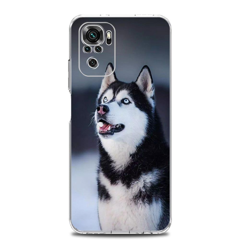 Phone Case For Xiaomi Redmi Note 14 13 12 4G 9S 9 10 11 Pro Plus 5G 14C 13C 12C 10C 9A Clear Soft TPU Cover Alaskan Husky Dog