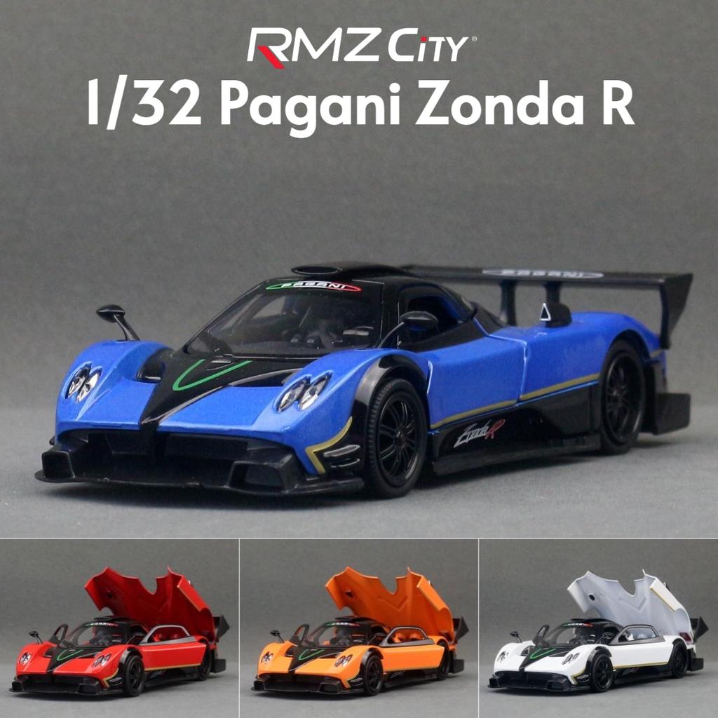 1/32 Pagani Zonda R Spielzeugauto Modell RMZ CiTY Druckguss Metall Miniatur Supersport Sound & Licht Kollektion Pull Back Geschenk Für Jungen