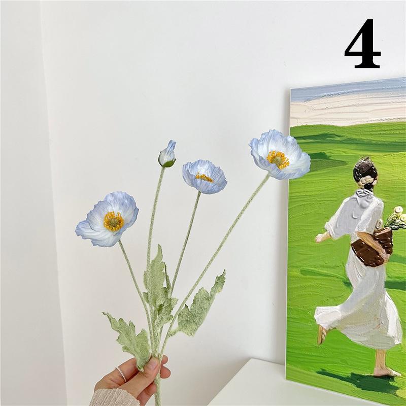 

1 букет 4 головки искусственных цветов искусственный шелк кукуруза мак цветок свадебный букет цветов украшение для дома сад вечеринка