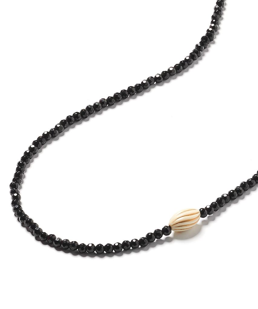 Polalita Mini Black Almond Necklace (Plt-Nl-011_Bk)