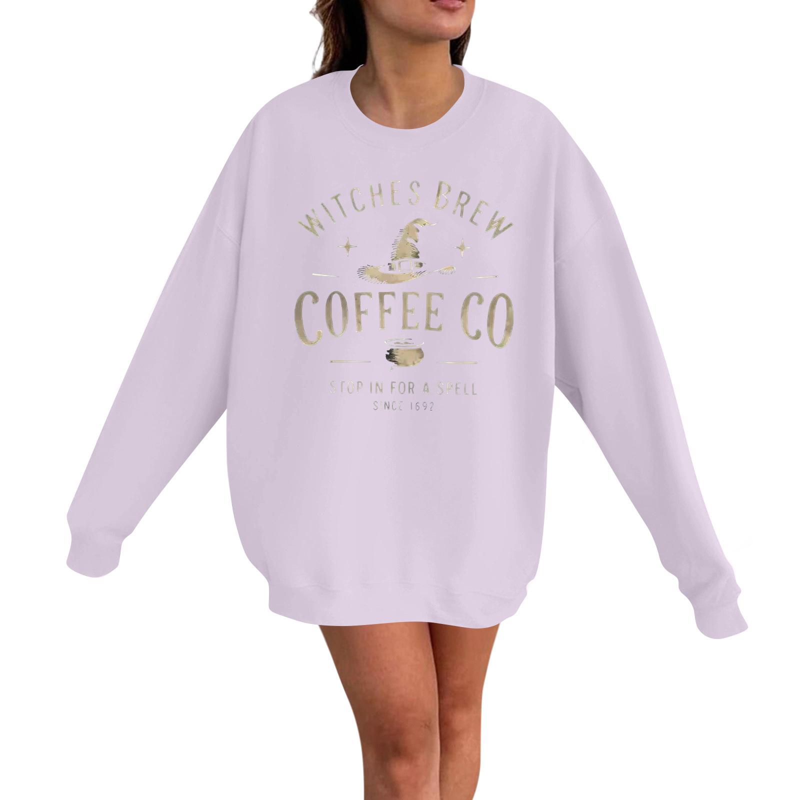 

Women s Casual Fashion Long Sleeve Halloween Print Pullover Round Neck Sweatshirt M