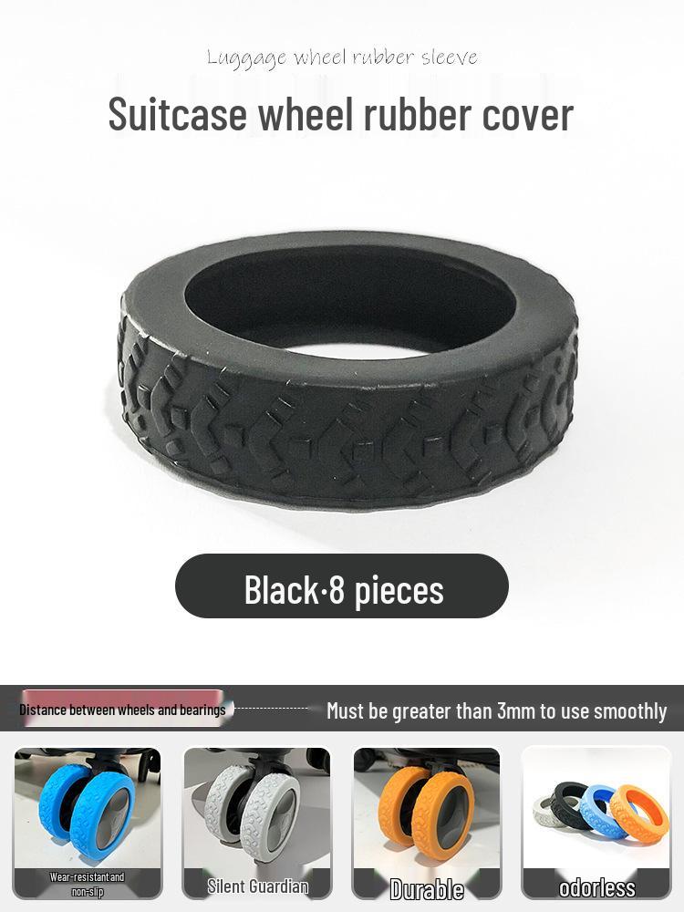 Luggage Silicone Wheel Protector Cover - Universal Replacement Accessory for Silent Suitcase Wheels