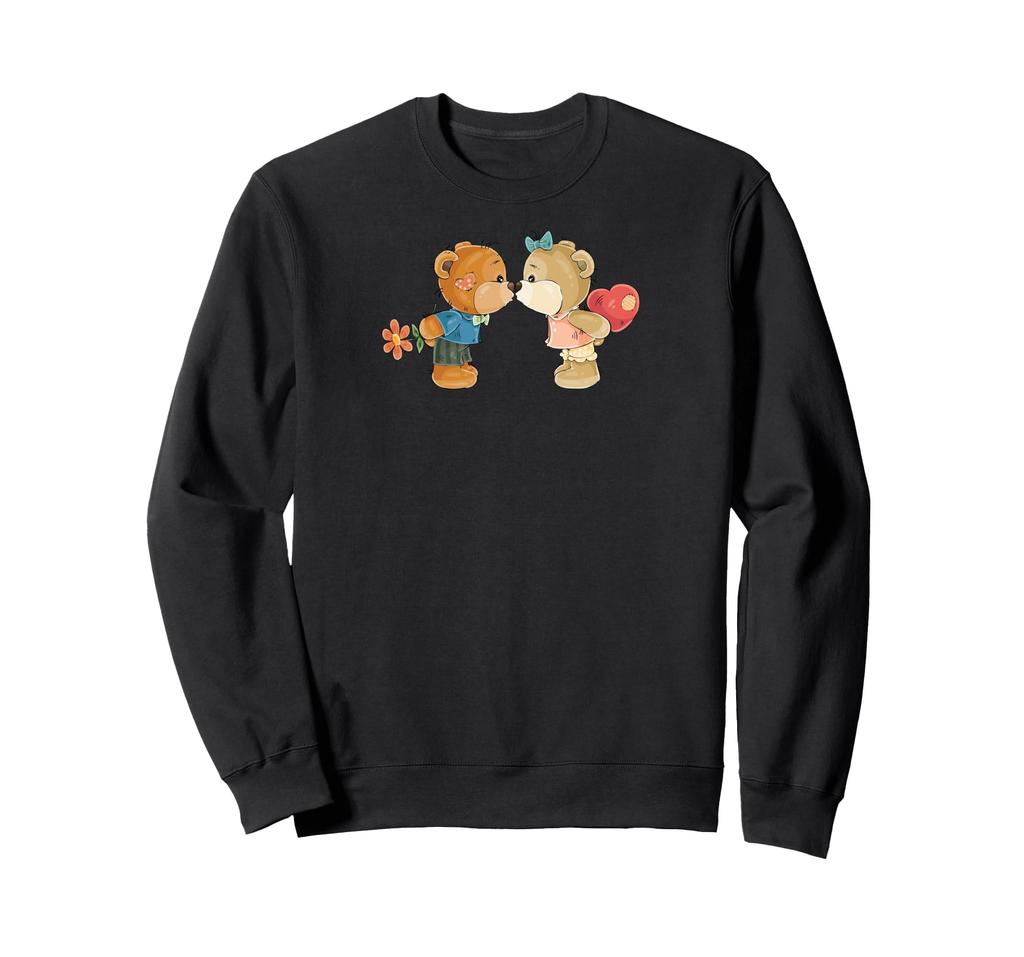 Bear Couple Gift Wedding Anniversary Valentine's Day Boyfriend Girlfriend Sweatshirt
