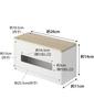 Yamazaki RIN Tissue W26 x D11 x Paper Towel 4766 Double-Sided Case, Natural, Approx. H14cm, Case,