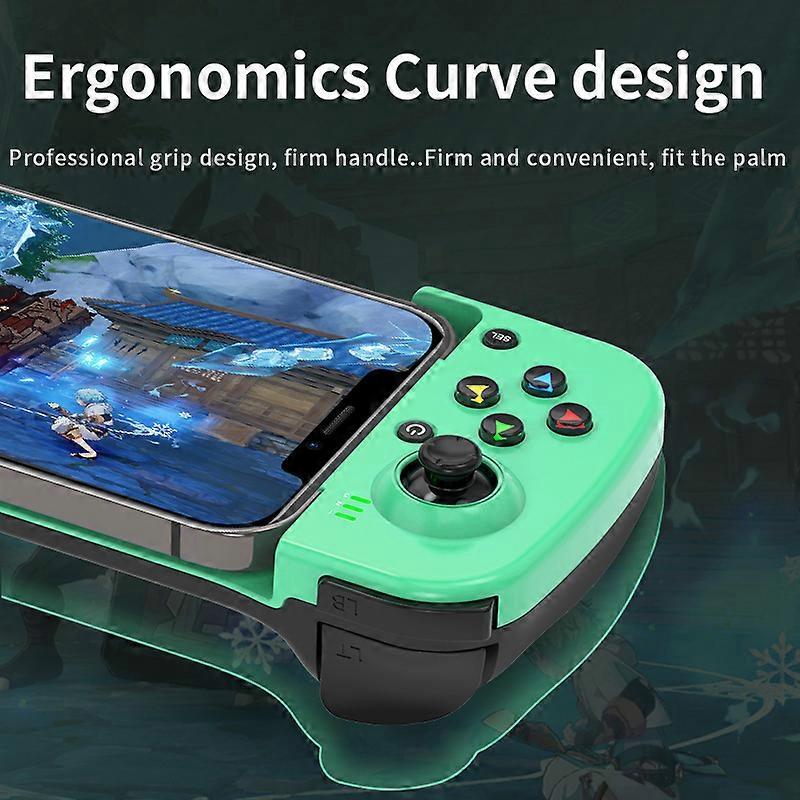 D3 Stretch Game Controller Joystick Bluetooth-Compatible5.0 for PUBG(Green Blue)