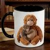 Tazza da Caffè Carina Proteggi Pugno La Scimmia Tazze in Ceramica 350ml Tazza da Tè Scimmietta Ispiratrice Regalo Motivazionale Unico Amanti degli Animali