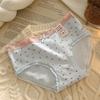 5Pcs Bowknot Lace Flower Panties Mid Waist Underwear for Women Soft Sweet Floral Briefs  Lady