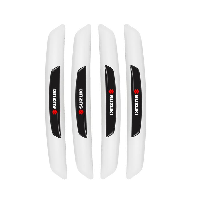 4Pcs Rubber Anti Collision Strip Car Door Rearview Mirror Protector Stickers For Suzuki Swift Vitara Jimny Samurai Baleno Kaiser