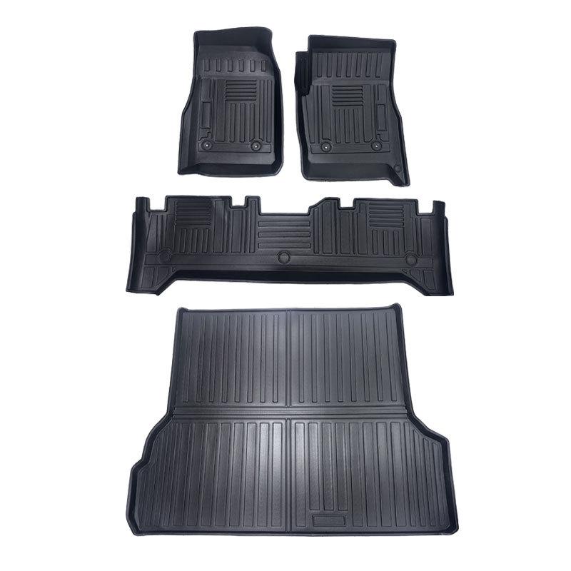 TPE waterproof and wear-resistant floor and trunk mats for Toyota Land Cruiser 80 (RHD).