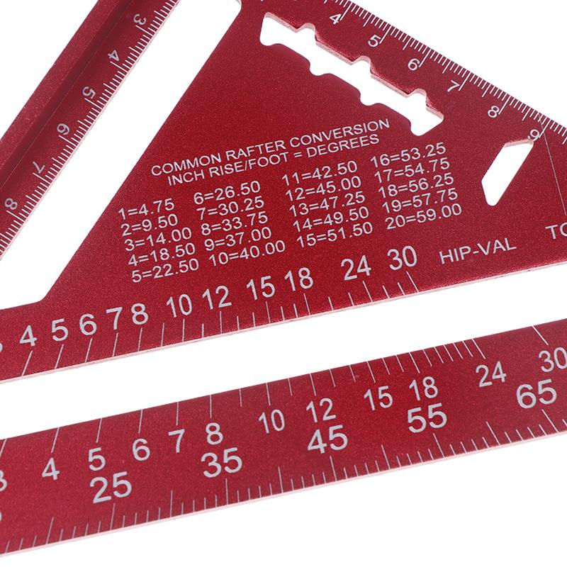 7-Inch Metric Woodworking Aluminum Alloy Triangle Gauges Right Angle Ruler Measuring Gauging Tools High Precision Marker Ruler