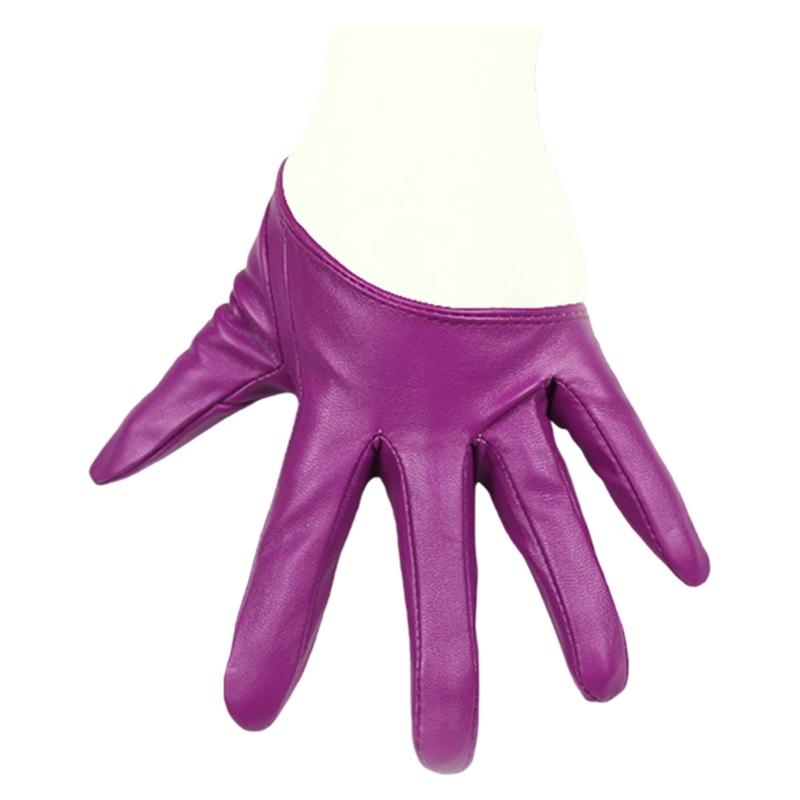 Eleganckie bezpalcowe rękawiczki ze sztucznej skóry z odkrytymi plecami dla kobiet Oddychające Lekkie Na wieczorne wydarzenie i do tańca