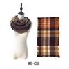 Wind autumn and winter women's warm colorful grid imitation cashmere double-sided fringed grid scarf